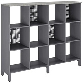 Стеллажная система КОБОР SQ-3Х4 graphite/chicago