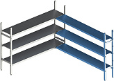 Стеллаж модульный угловой дополнительный POLAIR LOAD.ME INOX 16AL.3IN40.17C