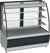 Витрина кондитерская KAYMAN K-ВК-1300 открытая серебро