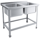 Ванна моечная Пищевые Технологии Стандарт ВМОцб2-500СНК с бортом