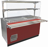 Прилавок-витрина Abat ПВВ(Н)-70Е-03-НШ (браво, бордо)