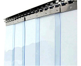 ПВХ Завеса 0,95х1,85 (Н)м из прозрачной морозостойкой ПВХ пленки, шир. 200 мм, толщ.2мм, перекрытие 50мм