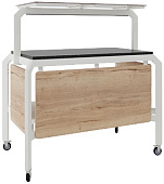 Стол нейтральный Кобор AN85 white/natural/coal