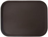 Поднос прорезиненный Luxstahl 1216CT Brown (410х300х25 мм, коричневый)