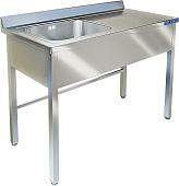 Производственный стол с моечной ванной Техно-ТТ СПП-530/1107Л