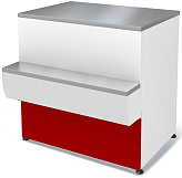 Прилавок расчетно-кассовый неохлаждаемый Марихолодмаш П2629 Таир (красный)