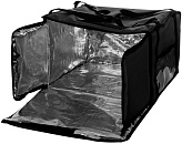 Термосумка Luxstahl 101612 (450х450х300 мм, на 9-10 пицц, фольгированная с вентиляцией, черная)