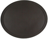 Поднос прорезиненный овальный Luxstahl 2700CT Brown (680х460х45 мм, коричневый)