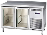 Стол холодильный Abat СХС-60-01-СО (2 двери-стекло, с бортом)