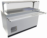 Прилавок-витрина Abat ПВВ(Н)-70Е-01-НШ (нерж.сталь)