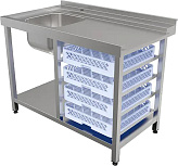 Стол для посудомоечной машины входной Кобор СПМ/3-120/70/Л