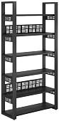 Стеллаж открытый КОБОР SO6-100/36 black/wood